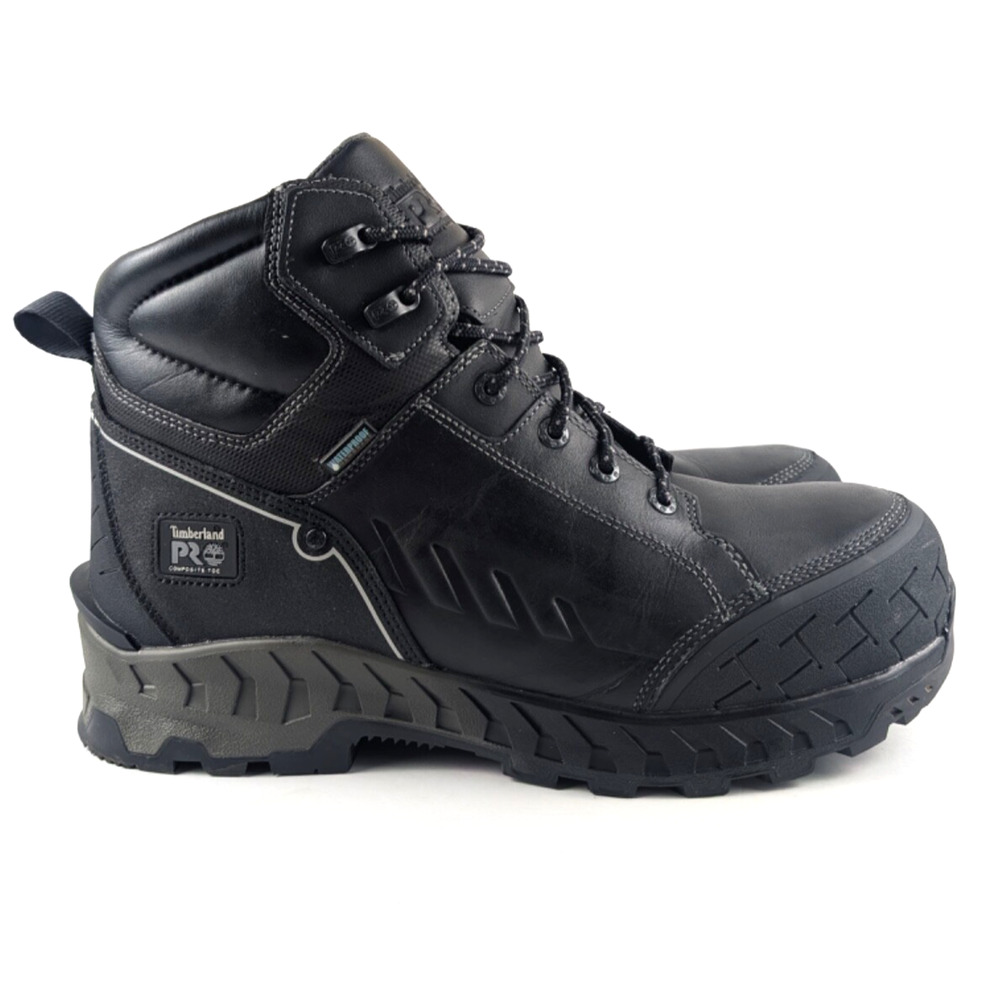 EUC Timberland PRO 6' Work Summit Black Composite Toe Boots Size Men's 12